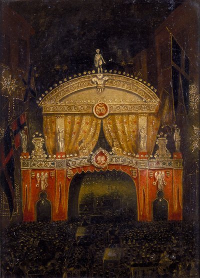 Temple Bar Illuminated for the Marriage of the Prince of Wales by Unbekannt