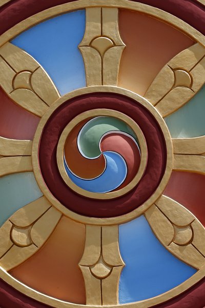 Temple of the Thousand Buddhas, Dashang Kagyu Ling Congregation, Dharma Wheel, La Boulaye by Unbekannt