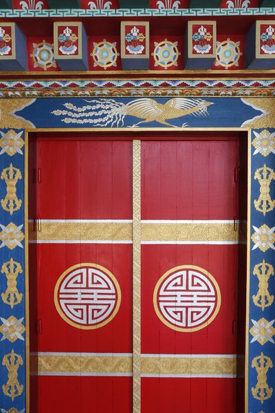Temple of the Thousand Buddhas, Dashang Kagyu Ling Congregation, Pagoda Door, La Boulaye by Unbekannt
