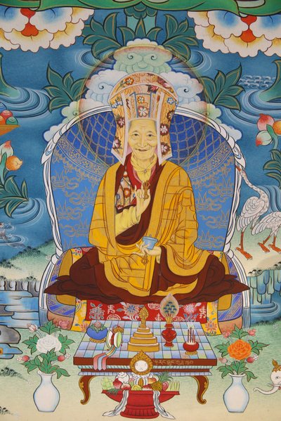 Temple of the Thousand Buddhas Dashang Kagyu Ling congregation Painting by Kalou Rinpotche, La Boulaye, France by Unbekannt