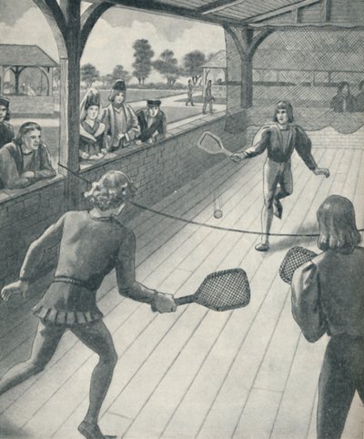Tennis in the Days of the Tudors by Unbekannt