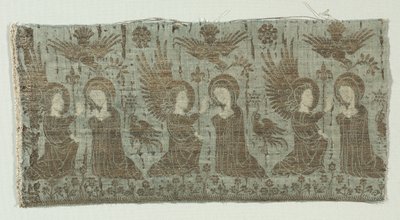 Textile Fragment with the Annunciation by Unbekannt