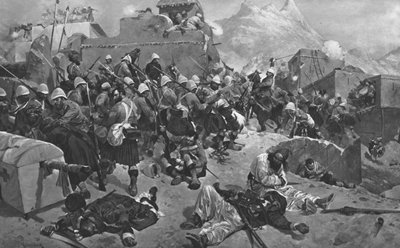 The Afghan War, 1878-80: 91st Highlanders and the 2nd Gurkas Storming Gandia Mullah, 1901 by Unbekannt