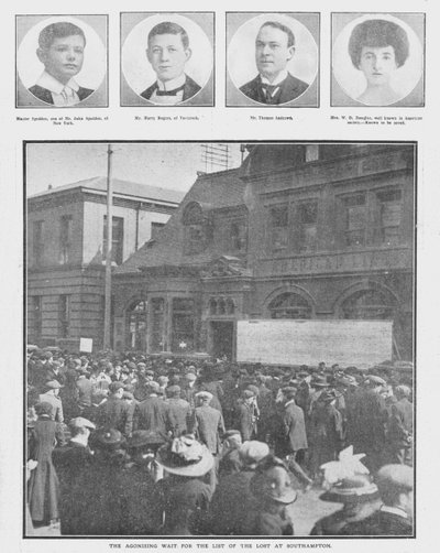 The Agonizing Wait for the List of the Lost at Southampton by Unbekannt