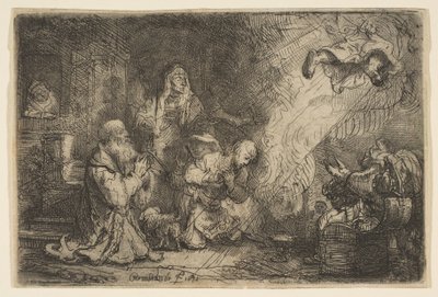 The Angel Departing from the Family of Tobias, 1641 by Unbekannt