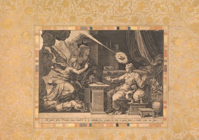 The Annunciation, Folio from the Bellini Album, ca. 1600 by Unbekannt