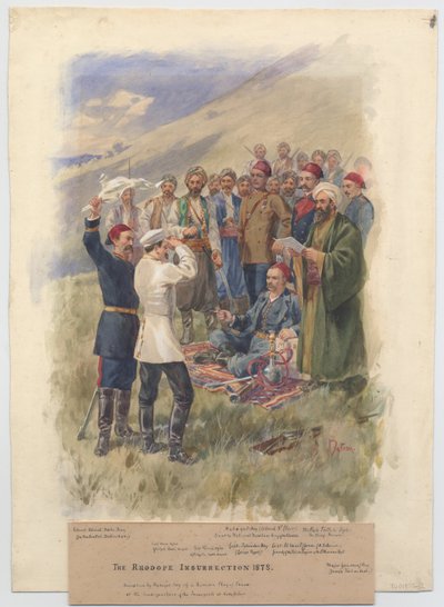 The April Uprising 1878. Negotiations at the Headquarters of the Insurgents, 1878 by Unbekannt