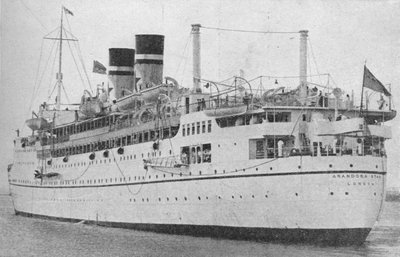 The Arandora Star at the start of a peace time voyage by Unbekannt