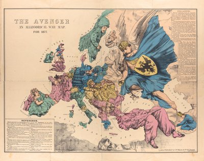 The Avenger: An Allegorical War Map for 1877 by Unbekannt