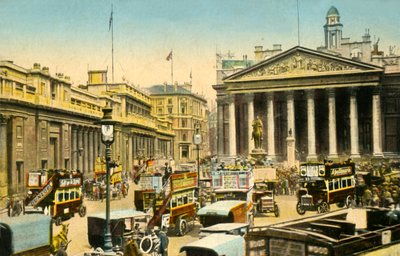 The Bank of England and Royal Exchange, London by Unbekannt