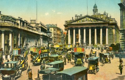 The Bank of England and Royal Exchange, London, c1910 by Unbekannt