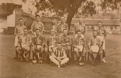 The Battalion Hockey Team of the First Battalion, The Queens Own Royal West Kent Regiment, Poona by Unbekannt