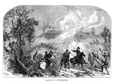 The Battle of Gettysburg, American Civil War, 1-3 July 1863, 1872 by Unbekannt