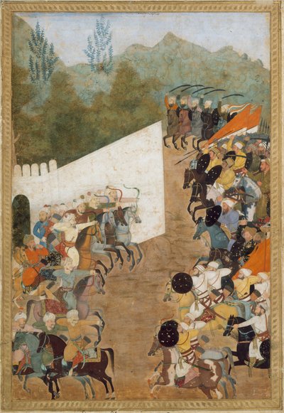 The Battle of Shahbarghan, Folio from a Padshahnama Chronicle of the Emperor by Unbekannt