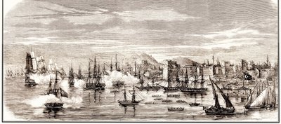 The Battle of Sinop on 30 November 1853, Mid of the 19th cen. by Unbekannt
