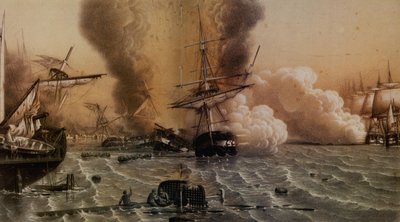 The Battle of Sinop on 30 November 1853, Mid 19th Century by Unbekannt
