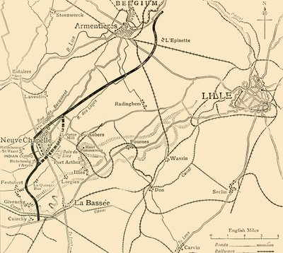 The Battleground of Neuve Chapelle, First World War by Unbekannt