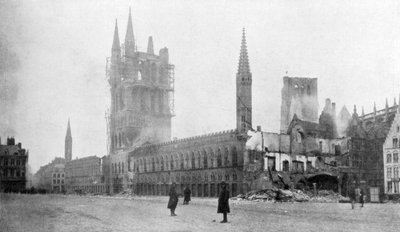 The Belfry and Cloth Hall of Ypres, Belgium by Unbekannt