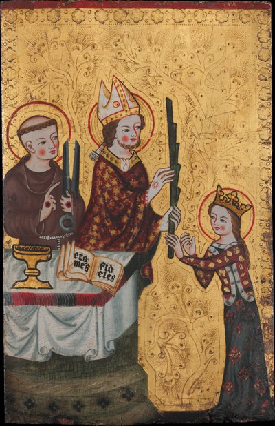 The Bishop of Assisi Giving a Palm to Saint Clare, ca. 1360 by Unbekannt