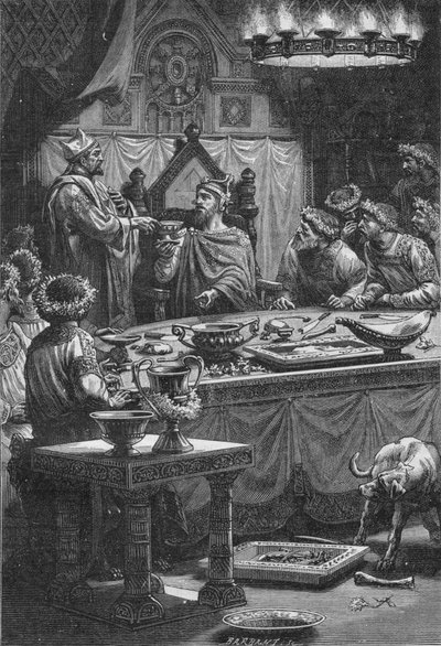 The Bishop of Laon Swearing Allegiance to Charles, Duke of Lorraine, 10th Century by Unbekannt
