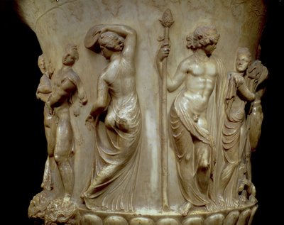 The Borghese Crater or Vase, (detail) depicting Dionysus and his Maenads, Greek, Neo-Attic by Unbekannt