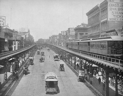 The Bowery, Looking North, New York, c. 1897 by Unbekannt