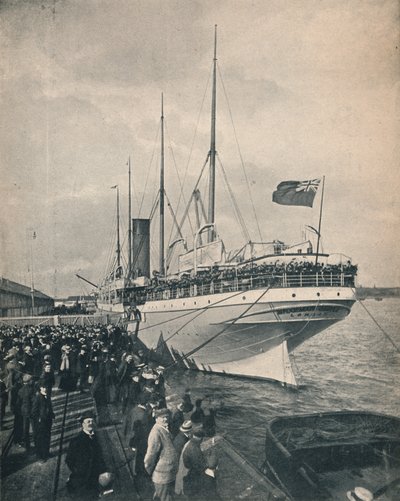 The Braemar Castle off to the Cape, with Troops by Unbekannt