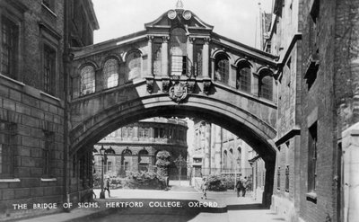 The Bridge of Sighs, Hertford College, Oxford University, Oxford, Early 20th Century by Unbekannt