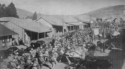The British Army Marching Through the Streets of Pretoria by Unbekannt