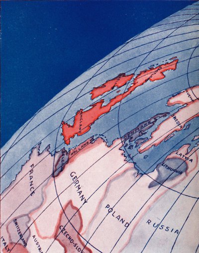 The British Isles and Northern Europe at 6am on mid-summer day by Unbekannt