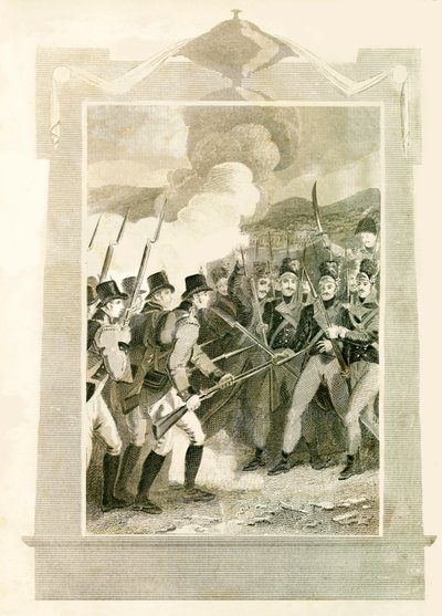 The British Attacking French Lines with Bayonets in the Battle of Maida by Unbekannt