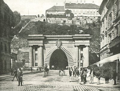 The Buda Castle Tunnel, Budapest, Austria-Hungary by Unbekannt