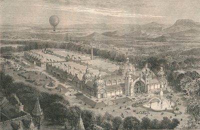 The Building For The International Industrial Exhibition at Edinburgh by Unbekannt