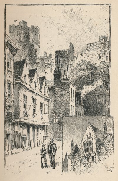 The Castle from Thames Street. A Bit of the Outer Walls by Unbekannt