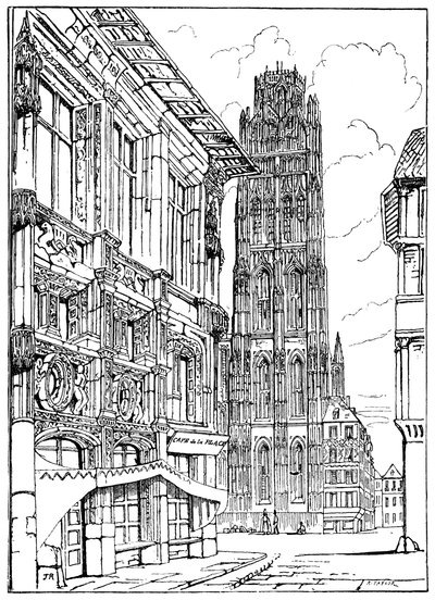 The Cathedral Spire, Rouen by Unbekannt