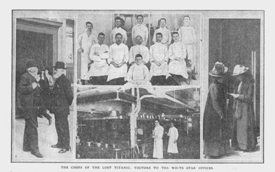 The Chefs of the Lost Titanic, and Visitors to the White Star Offices, April 20, 1912 by Unbekannt