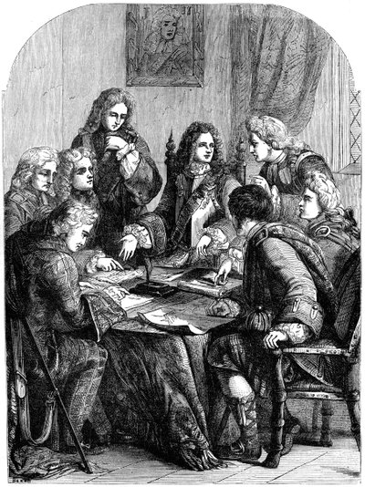 The Chevalier de St George and His Council by Unbekannt
