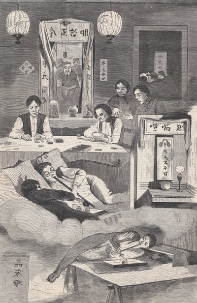 The Chinese in New York - Scene in a Baxter Street Club-House, Harper