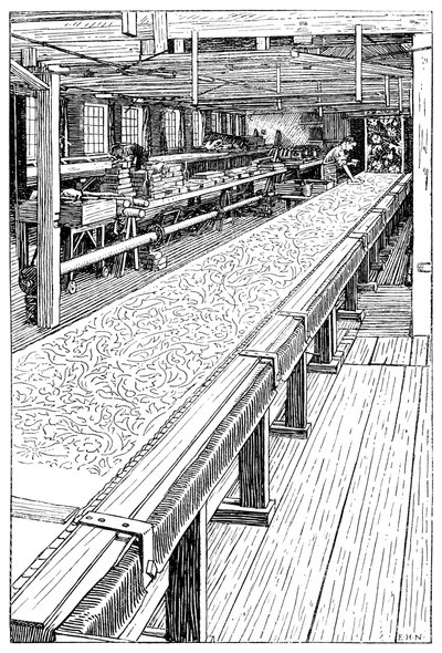 The Chintz Printing Room, Merton Abbey Mills, London, 1899 by Unbekannt