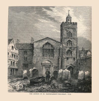 The Church of St. Bartholomew-the-Great, 1737 by Unbekannt