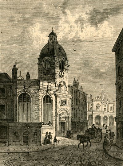 The Church of St. Benet Fink, from an Old View by Unbekannt