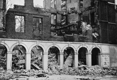The Cloisters in the Temple After Having Been Wrecked by Fire, 1941 by Unbekannt