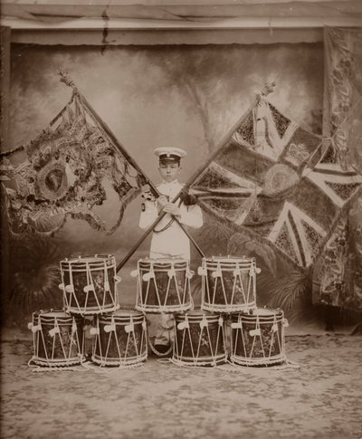 The Colours of the 1st Royal Munster Fusiliers, Rangoon, Burma by Unbekannt