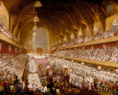 The Coronation Banquet of King George IV in Westminster Hall, 1821 by Unbekannt