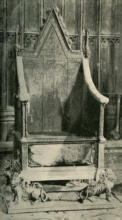 The Coronation Chair, Containing the Ancient Stone by Unbekannt
