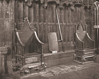 The Coronation Chair in Westminster Abbey, London, 1894 by Unbekannt