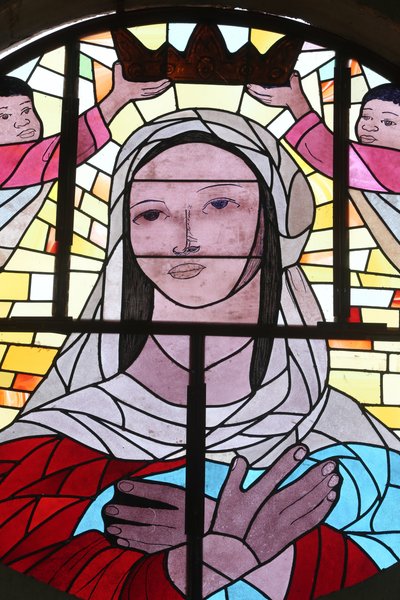 The Coronation of Mary, stained glass window. Lome. Togo by Unbekannt