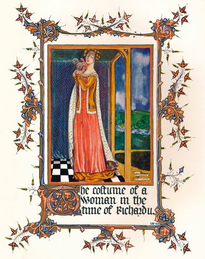 The Costume of a Woman in the Time of Richard II, c14th Century by Unbekannt