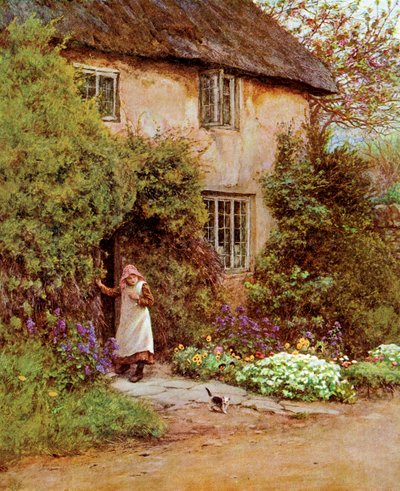 The Cottage Door by Unbekannt