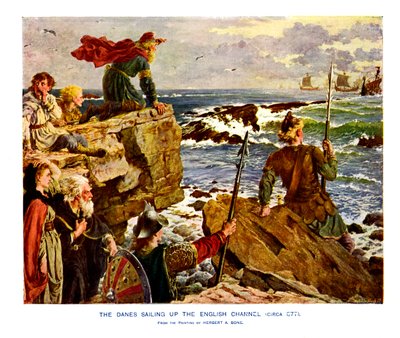 The Danes Sailing up the English Channel by Unbekannt